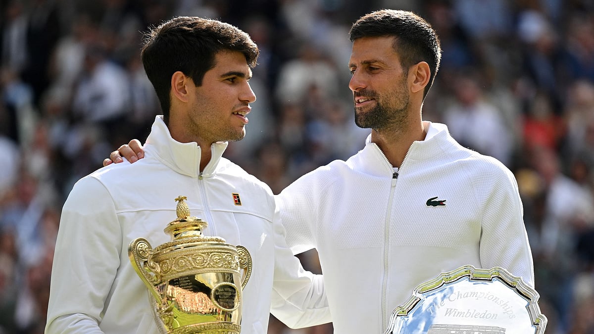 Carlos Alcaraz and Novak Djokovic tussled again at Wimbledon.