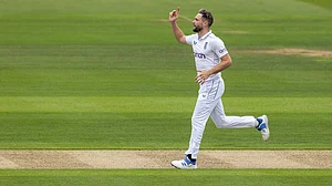 England's Chris Woakes.