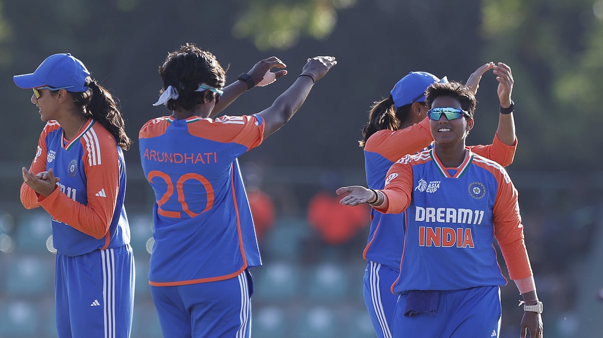 ACC Photo : Indian players in action during a Women's Asia Cup 2024 group match at Dambulla, Sri Lanka.