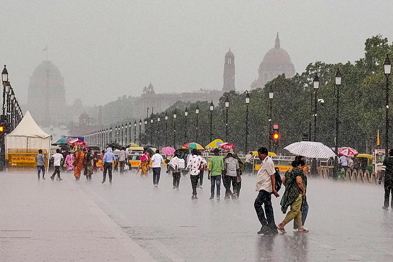 Monsoon rains in Delhi