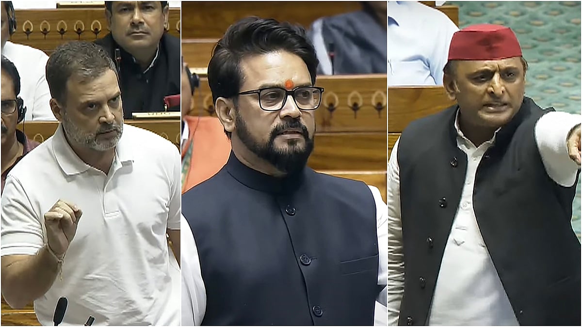L-R: Rahul Gandhi, Anurag Thakur, Akhilesh Yadav | 
