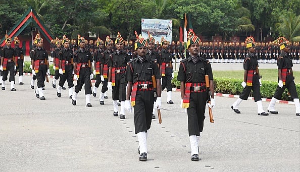 Getty Images : Agniveer Soldiers Participate In Passing Out Parade At Gaur Drill Ground In Patna