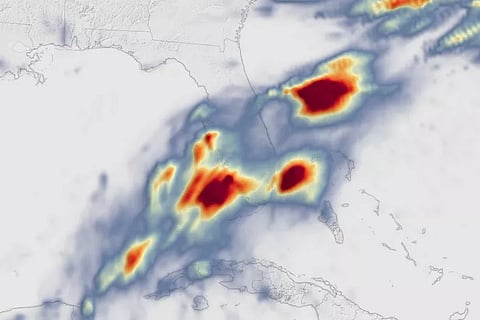 Florida flood image mapping by NASA
