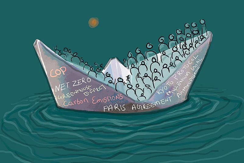 COP, Anthropogenic, Solastalgia...What? Illustration: Vikas Thakur