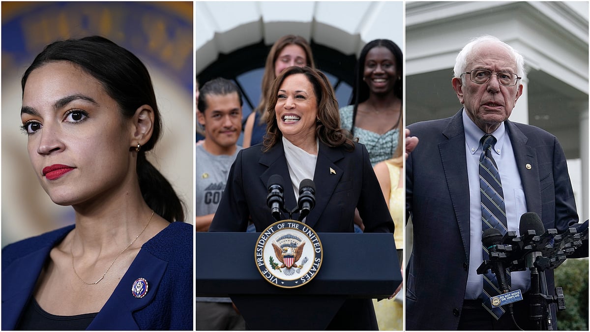 kamala harris bernie sanders aoc 