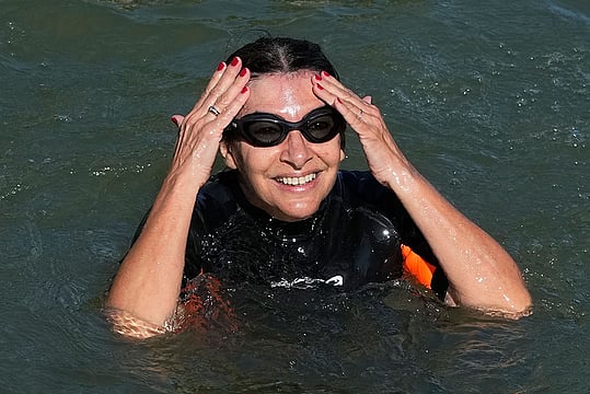 Paris Olympics: Mayor Anne Hidalgo Takes Dip In Seine River Which Hosts Opening Ceremony, Swimming Events - In Pics
