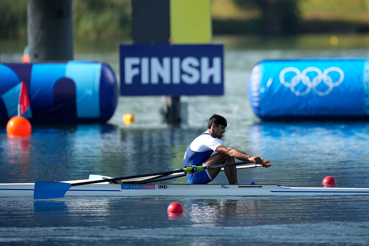 Balraj Panwar Rowing Paris Olympics 2024 AP Photo
