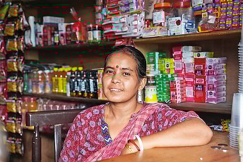 Sumitra Samantry owns a grocery shop in Sarai Kale Khan basti