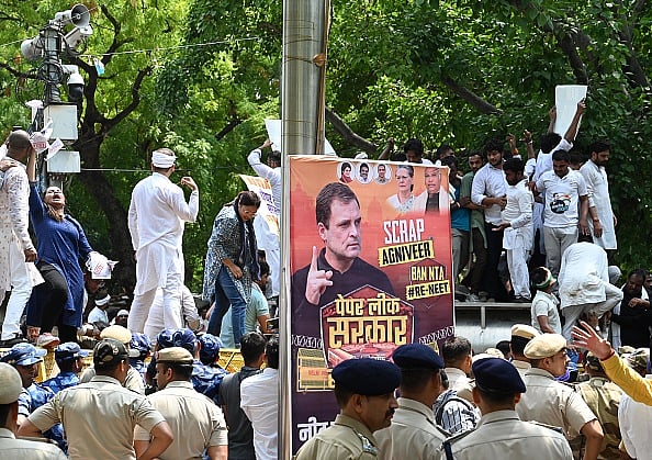 Youth congress against nta and agniveer - Getty Images