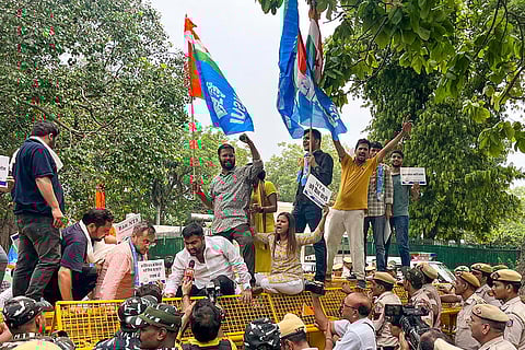 RE-NEET protest in Delhi