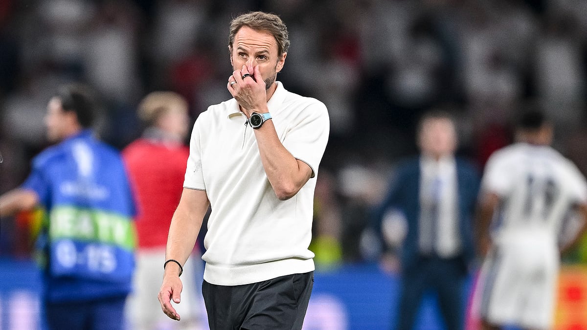 Gareth Southgate cuts an emotional figure at full-time in Berlin