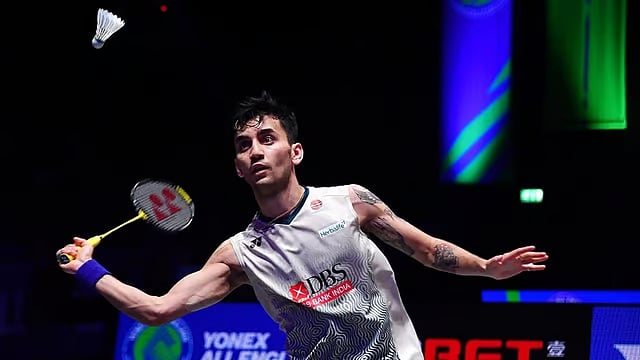 File photo of Indian singles badminton player Lakshya Sen. - AP