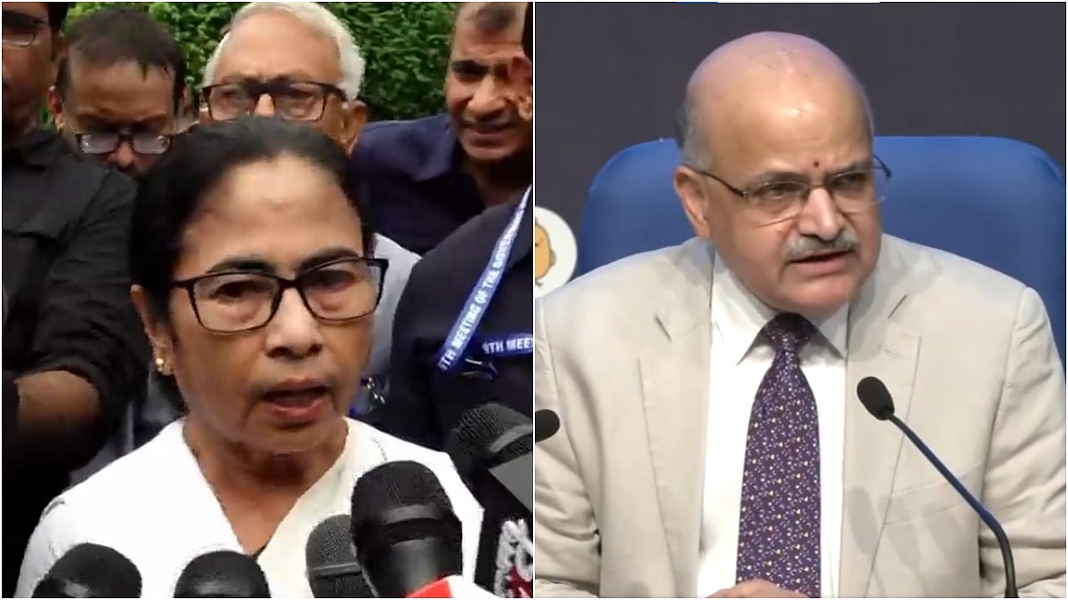 L: WB CM Mamata Banerjee | R: NITI Aayog CEO Subrahmanyam | 
