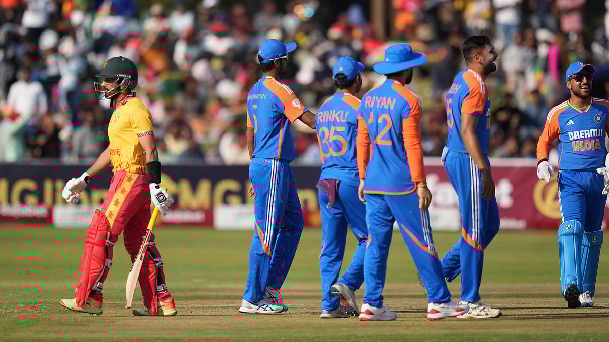 Sikandar Raza walks off the pitch after his dismissal during the T20 cricket. AP Photo