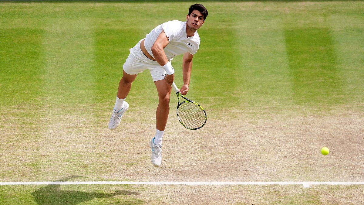Carlos Alcaraz Wimbledon Final 2024 AP Photo