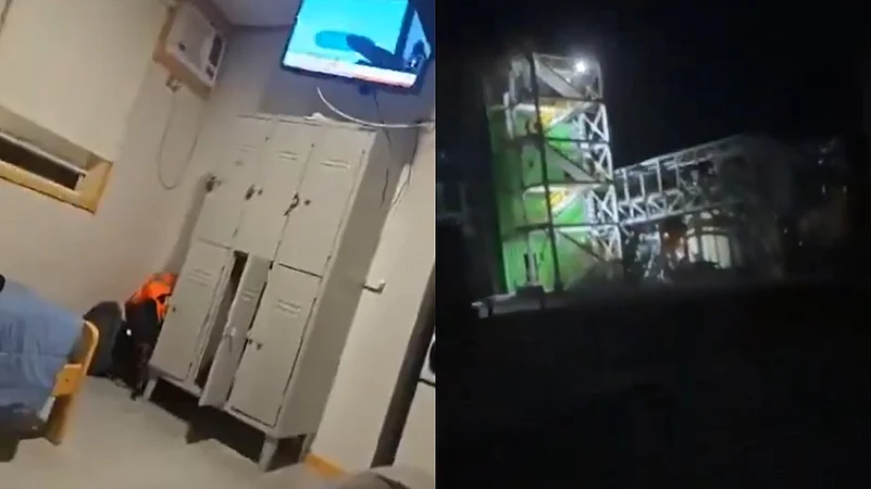 Screengrabs from visuals captured by people during the earthquake |