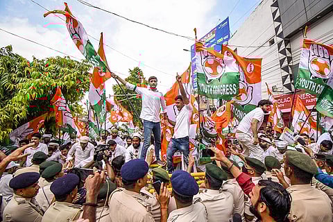 Youth Congress protest in Patna