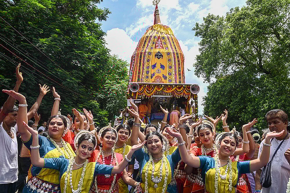 Photo: PTI : Ulta Rath Yatra in Kolkata