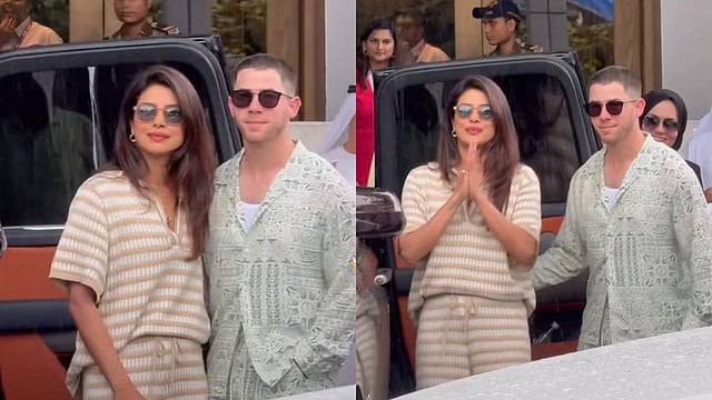 Priyanka Chopra Greets Paps With Namaste As She Arrives In Mumbai With Nick Jonas Ahead Of Anant-Radhika's Wedding