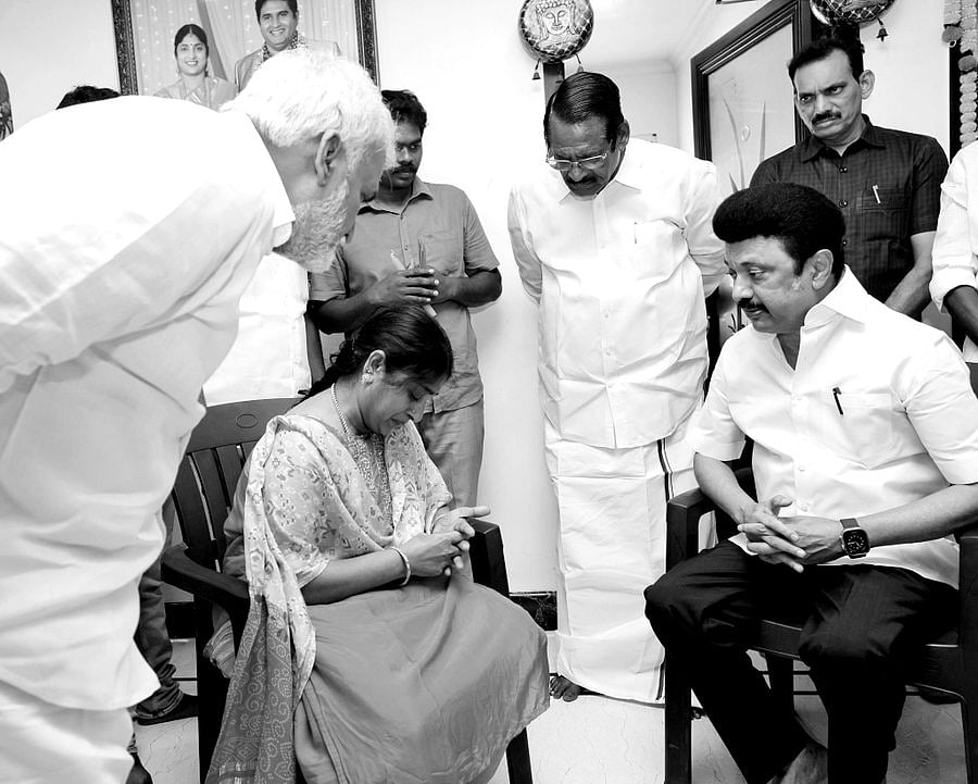 Tamil Nadu CM Stalin met family of slain BSP leader K Armstrong - PTI