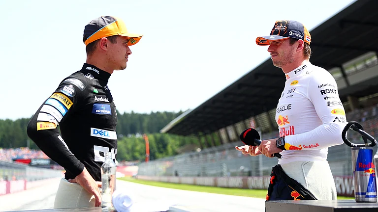 Lando Norris and Max Verstappen crashed at the Austrian Grand Prix - null