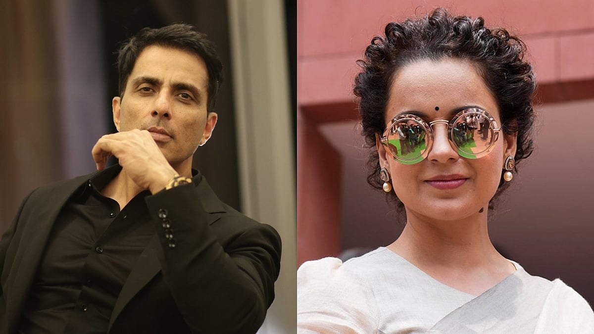 L: Actor Sonu Sood | R: Lok Sabha MP Kangana Ranaut | 