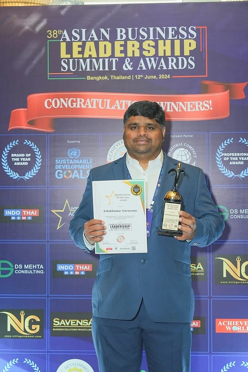 Indian Achievers Forum honors Ashokkumar Gurusamy With The “Professional Of The Year" In Information Technology