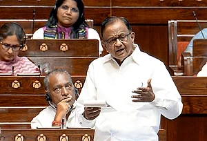 PTI : Congress MP Chidambaram in Rajya Sabha |