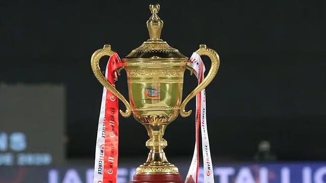 File : The Lanka Premier League trophy.