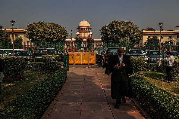 Media Persons , Lawyers are seen inside the premises of Supreme Court during the final Verdict of Jammu and Kashmirs Article 370 in New Delhi India on 11 December 2023. - Representative Image/Getty Images