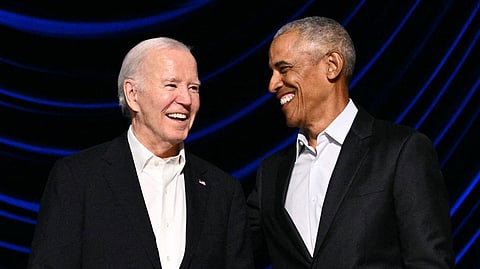 President Joe Biden with former President Barack Obama.