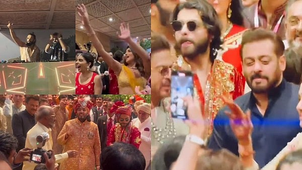 Instagram @viralbhayani & manavmanglani : Salman Khan, Shah Rukh, Rajinikanth, Ranveer Singh, Priyanka Chopra dance at Anant Ambani's baraat