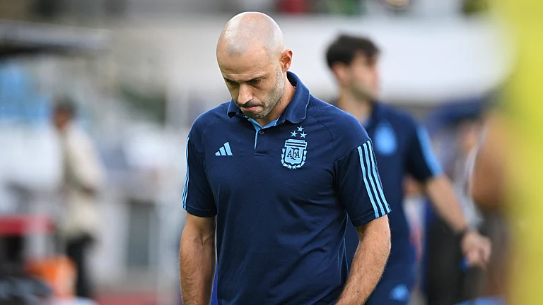 Javier Mascherano labelled Argentina's defeat to Morocco at the Paris Olympics as a 'scandal'. - null