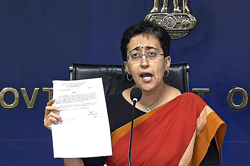 AAP leader Atishi addresses media in Delhi
