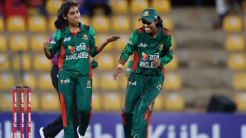 bangladesh women cricketers celebrating X