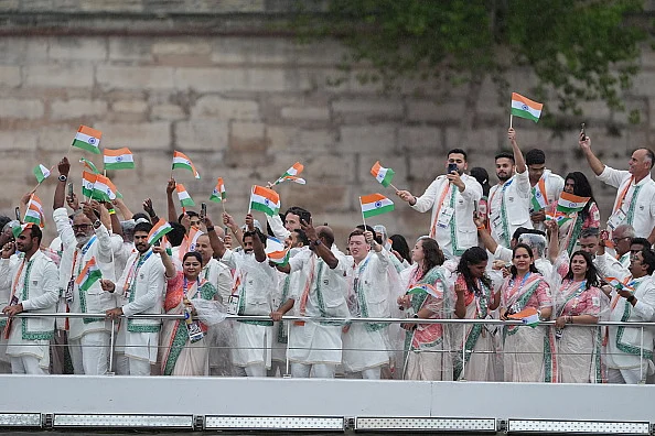 Athletes of Team India during the opening ceremony of the Olympic Games Paris 2024