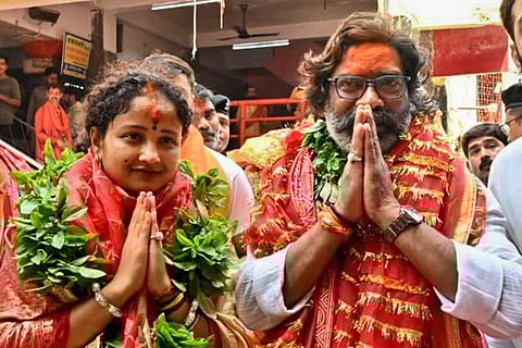 Hemant Soren at Vindhyachal Temple