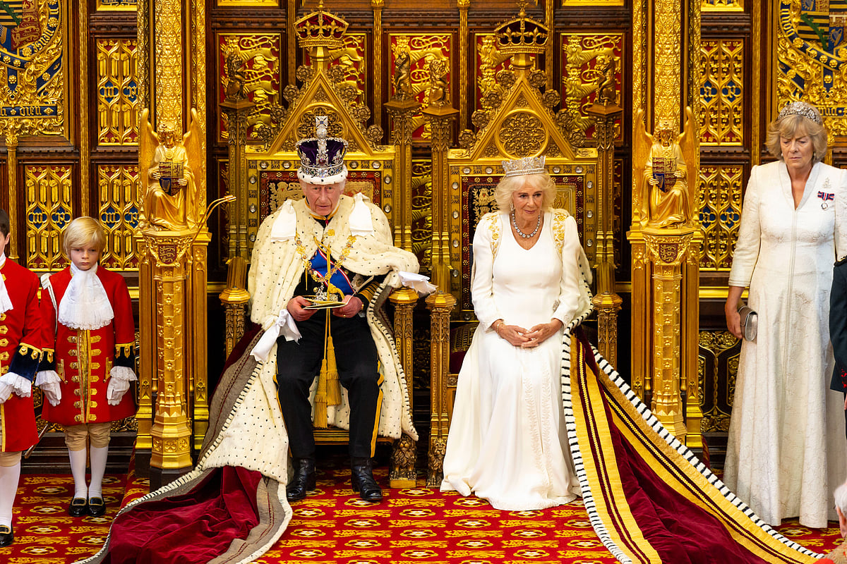 King Charles III opens the UK parliament with Queen Camilla