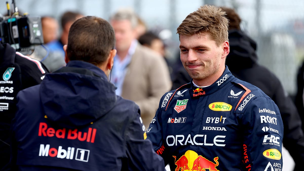 Max Verstappen raced to second at Silverstone after qualifying in fourth.