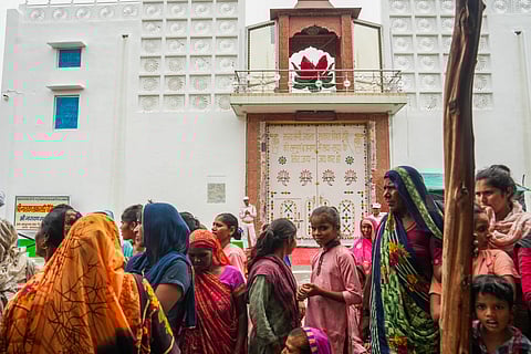 Bhole Baba's Kasganj Ashram entrance.