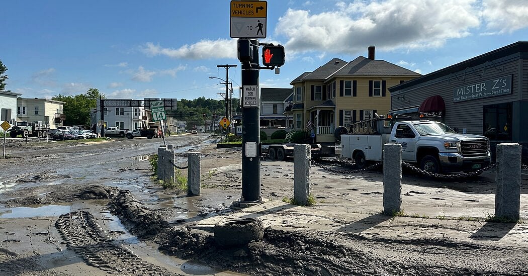 After effects of heavy rains in Barre, Vermont. - AP