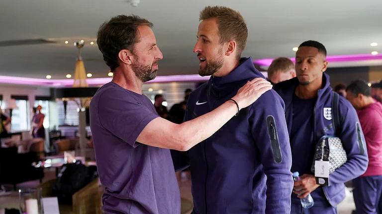 Gareth Southgate and Harry Kane. - null