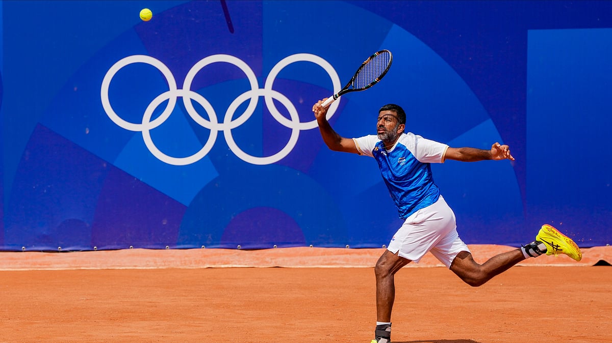 Rohan Bopanna at Paris Olympics. - PTI/Ravi Choudhary