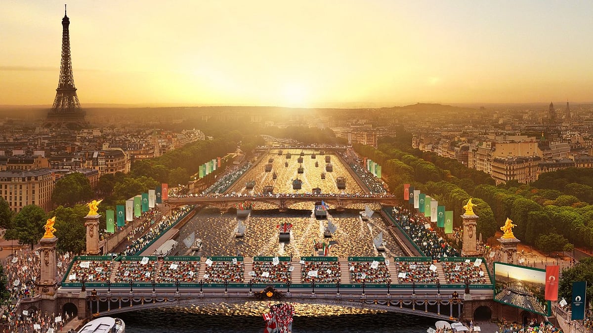 River Seine in Paris - X/@paris2024