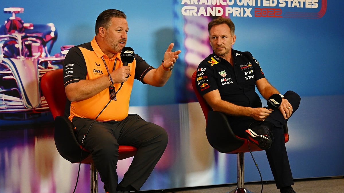 McLaren CEO Zak Brown and Red Bull boss Christian Horner.