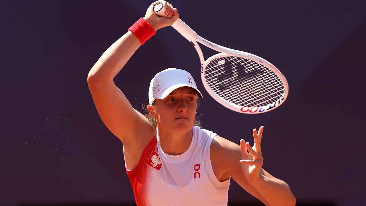 Iga Swiatek in action in Paris