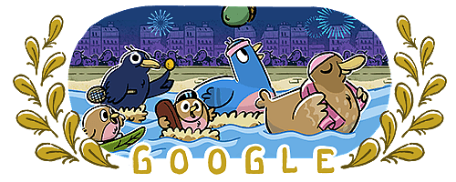 Googles 2024 Paris Olympic doodle
