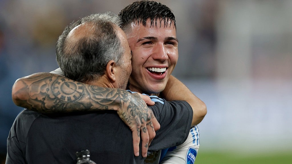 AP/Adam Hunger : Argentina and Chelsea mid-fielder Enzo Fernandez.