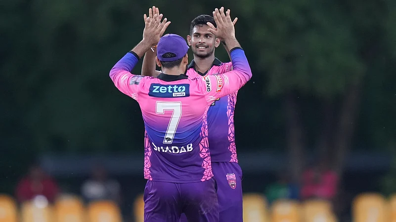 Matheesha Pathirana celebrates a wicket, Colombo Strikers beat Kandy Falcons by two runs, Lanka Premier League 2024, LPL photo