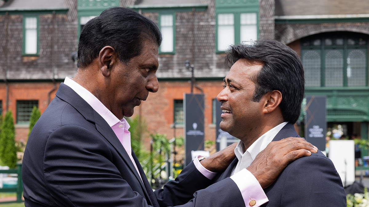 X/ @Infosys : Indian tennis icons Leander Paes and Vijay Amritraj became the first Asian men inducted into the International Tennis Hall of Fame.